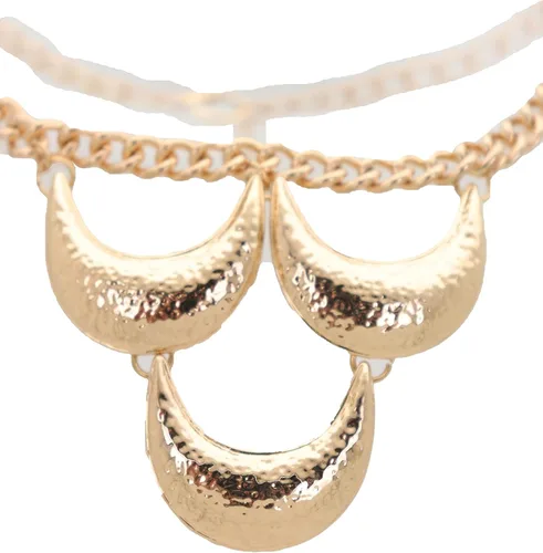 Vista 6 de Trendy Fashion Jewelry Cadena de botas occidentales para mujer, pulsera de metal brillante, tobillera, tacón alto, elegante lunas, encanto
