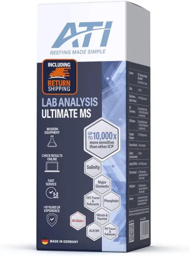 Vista 6 de ATI ICP Lab Analysis Pro para acuarios de arrecife - Pruebas avanzadas de agua con análisis de agua RO - Nitrato, KH y fluoruro - 1 kit de prueba