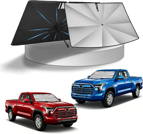 Vista 157 de KUST - Parasol plegable para parabrisas para BMW X1 E84, accesorios 2011 2012 2013 2014 2015, protector de visera de sol ajustable que bloquea
