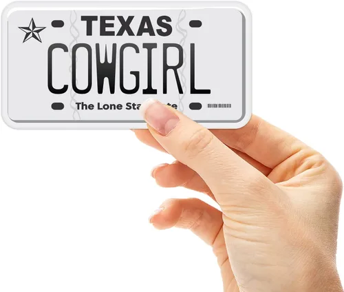 Vista 4 de Calcomanía para placa de matrícula de Texas, elige entre más de 50 ciudades de TX, calcomanía para parachoques de Texas para automóvil, calcomanías