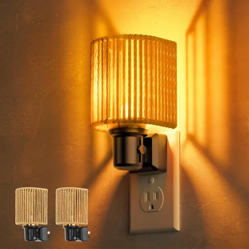 Vista 10 de L LOHAS LED Las luces nocturnas se enchufan a la pared, enchufe en la luz Beige-3000K