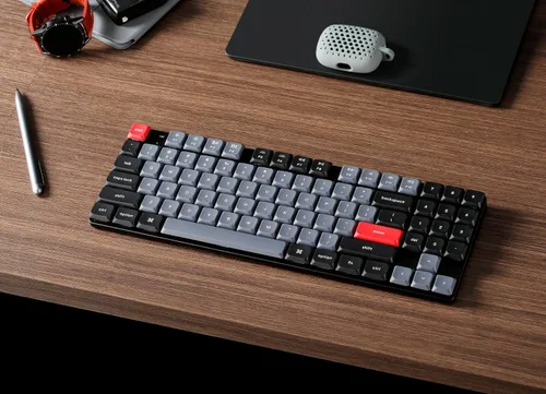 Vista 2 de Keychron K13 Pro Teclado mecánico inalámbrico ultra delgado QMK/VIA, macro programable intercambiable en caliente, 80% diseño RGB retroiluminado