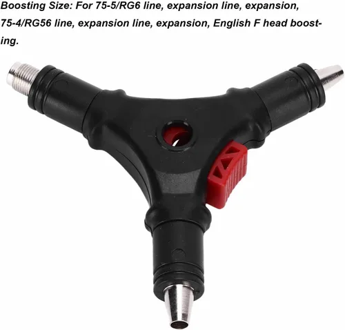 Vista 7 de Conector F 4 en 1, herramienta de ensanchamiento de instalación de compresión coaxial, herramienta de compresión pelacables multifunción para cable