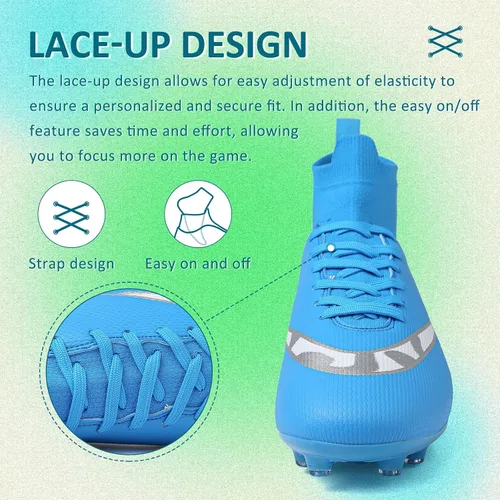 Vista 5 de Tacos de fútbol para hombre y mujer, zapatos de fútbol para interiores y exteriores, para niño grande AG TF
