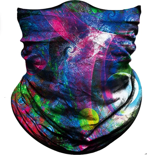 Vista 19 de Obacle Bandana sin costuras, máscara facial rave, para mujeres y hombres, para protección contra el polvo, el viento y el sol