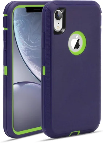 Vista 16 de MAXCURY Funda para iPhone XR, funda protectora de cuerpo completo resistente con absorción de golpes para iPhone 10R, parachoques de PC duro +