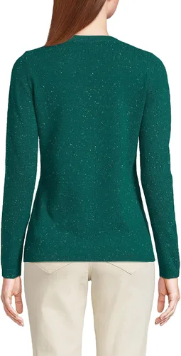 Vista 2 de Lands' End Suéter de cachemir con cuello redondo