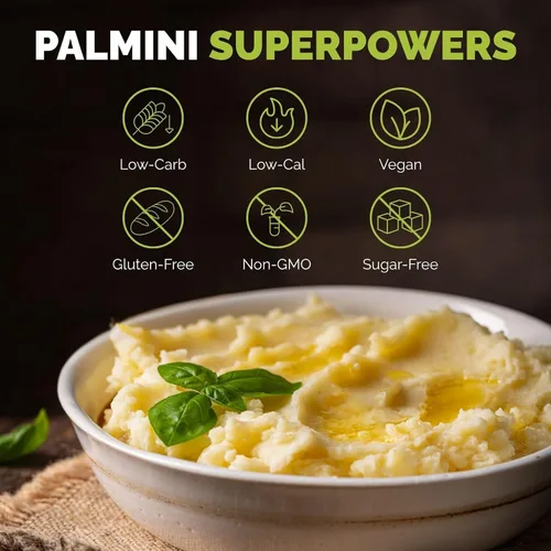 Vista 7 de Palmini Puré Puré de palmera bajo en carbohidratos y bajos en calorías Keto, sin gluten, vegano y sin OMG, como se ve en Shark Tank