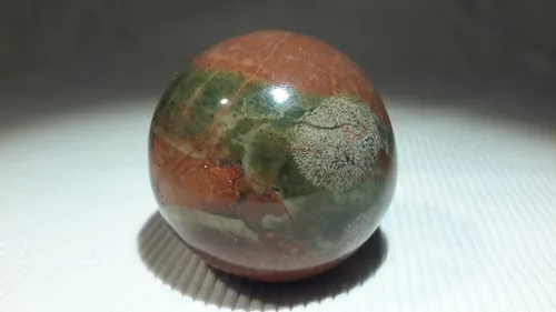 Vista 12 de Auténtica colección de esferas pulidas de piedra semipreciosa (jaspe brezado)