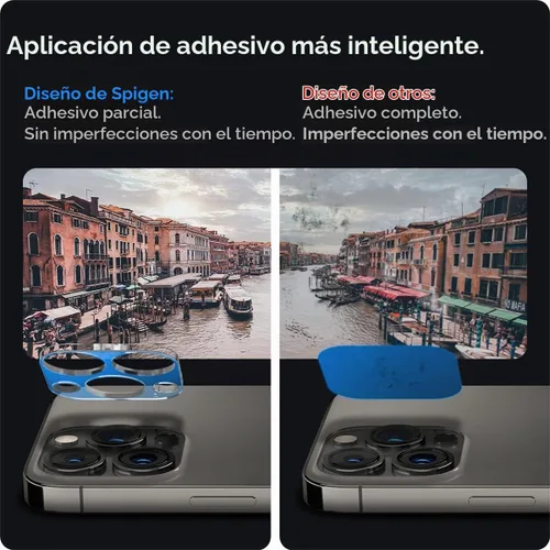 Vista 7 de Spigen Protector de pantalla para lente de cámara [GlasTR Optik] diseñado para iPhone 13 Pro Max (2021) / iPhone 13 Pro (2021) - Transparente