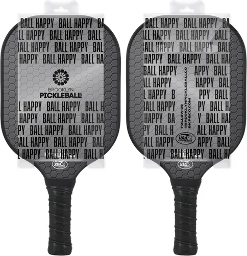 Vista 7 de Paletas de pickleball de fibra de carbono prémium de Brooklyn Pickleball Co Negro (Black Honeycomb)