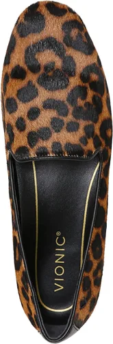 Vista 3 de Vionic Willa - Zapatos informales de punto para mujer, sin cordones, Bronceado Leopardo