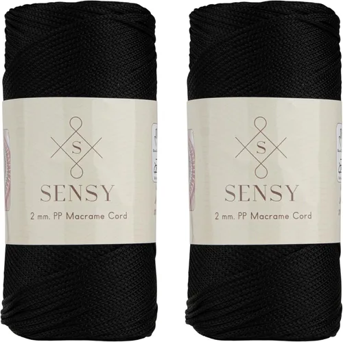 Vista 171 de Sensy Premium 2mm 229.5 metros de cuerda de poliéster 100% cordón de polipropileno Cordón de macramé 2mm Cordón para bolso de crochet Hilo