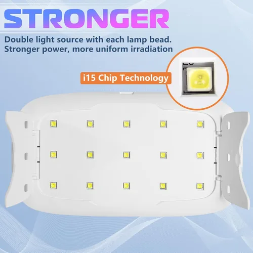 Vista 3 de JDiction Luz UV para resina, luz de resina UV súper grande con pantalla LED, lámpara UV portátil ligera de mayor potencia para resina UV