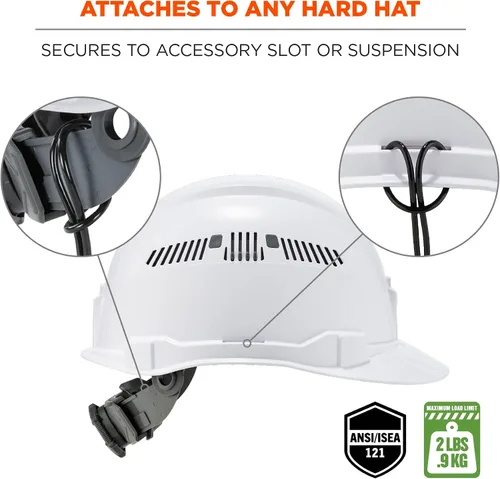 Vista 2 de Cordón en espiral con extremo de hebilla, diseño sin enganches, se fija fácilmente a cascos, herramientas o pequeños objetos de valor, capacidad