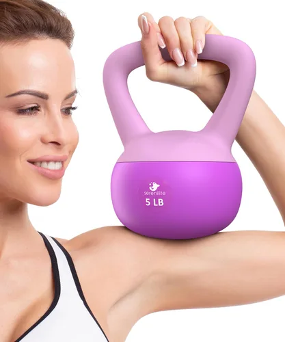 Vista 9 de Serenilite - Juego de pesas rusas suaves, juegos de pesas rusas para mujeres y hombres, pesas rusas de entrenamiento de fuerza seguras, pesas rusas