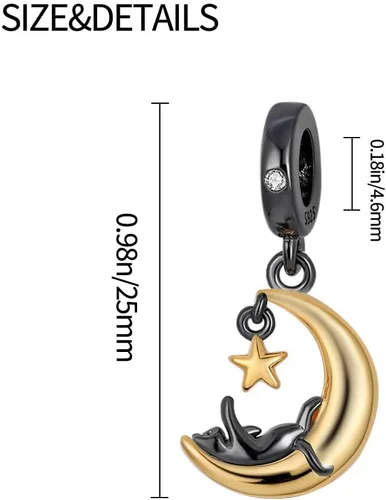 Vista 5 de Pandach Abalorios para pulseras para mujer, plata de ley 925, colgante con piedras de circonita cúbica, joyería para niña, regalos para mujer