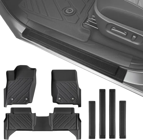 Vista 21 de TAPTES Alfombrillas de Piso para Tesla Model S 2019, 2018, 2017, 2016, 2015, Premium Para Todo Clima Antideslizantes Impermeables Forros de Piso