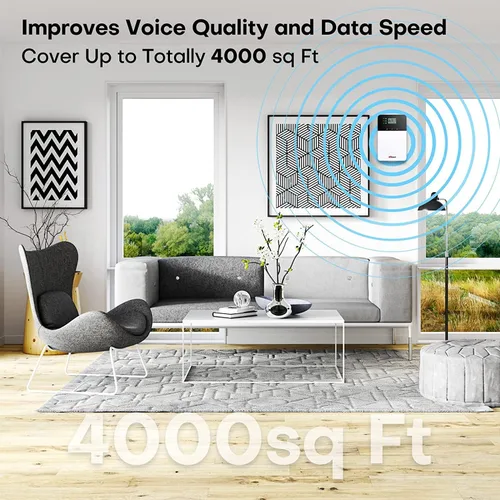 Vista 4 de HiBoost Amplificador de teléfono celular para Verizon, AT&T y T Mobile Cell Signal Booster para cobertura del hogar de hasta 4000 pies cuadrados