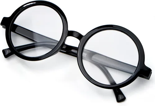 Vista 2 de Spooktacular Creations Gafas de mago, gafas redondas negras de Halloween, anteojos circulares negros para niños y adultos, accesorios de Halloween