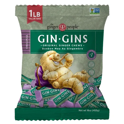 Vista 13 de GIN GINS Boost Red Magic Ginger Chews Soporte digestivo de 2 libras, 1 paquete