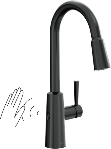 Vista 18 de Moen Riley - Grifo de cocina cromado de una sola manija con sistema de extracción que incluye Power Boost para una limpieza más rápida y sistema