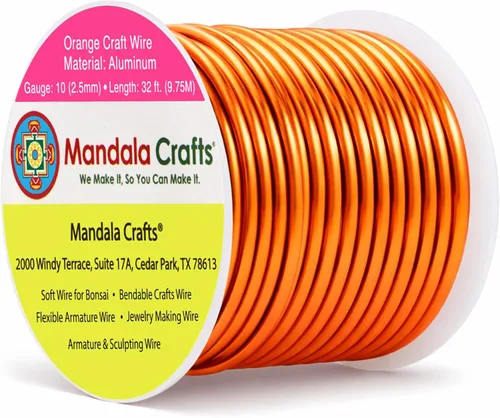 Vista 317 de Mandala Crafts - Alambre de aluminio anodizado de calibre 22 para hacer joyas - 137.2 m de alambre flexible surtido y coloreado - Doble para bonsái