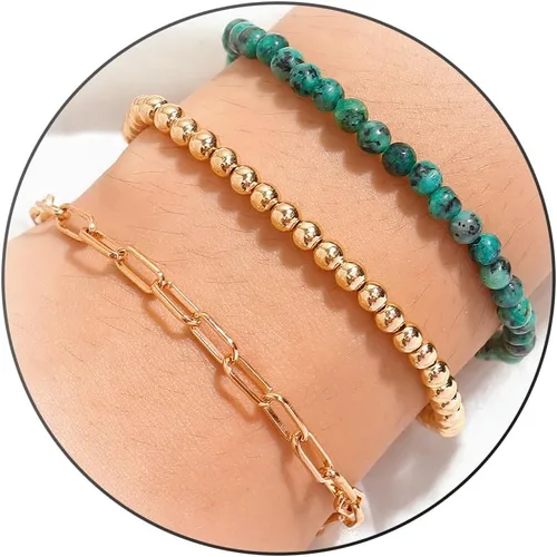 Vista 129 de Long tiantian Pulsera de oro gruesa para mujer, pulseras de oro delicadas, pulseras para mujer, pulseras apilables de eslabones de cadena