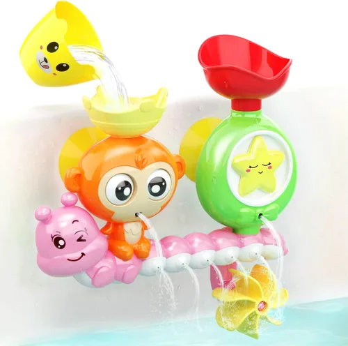 Vista 7 de G-WACK Juguetes de baño para niños pequeños de 1, 2 y 3 años, juguetes de agua para tina de bebé recién nacido, juguetes de agua interactivos