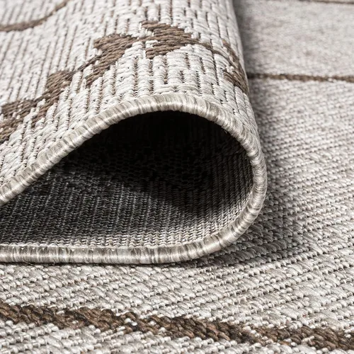 Vista 5 de JONATHAN Y Alfombra tribal de enrejado de diamantes para interiores y exteriores, 2 x 8 pulgadas, beige/marrón, Derya para patio trasero, patio