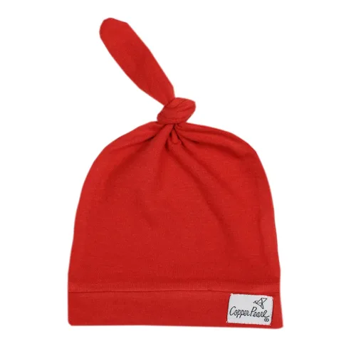 Vista 7 de Copper Pearl Gorro de bebé con nudo superior elástico suave Dolce