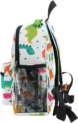 Vista 4 de AUUXVA Mochila infantil personalizada para niñas y niños, mochilas casuales para niños, personalizadas con nombre del niño, dino estilo escandinavo