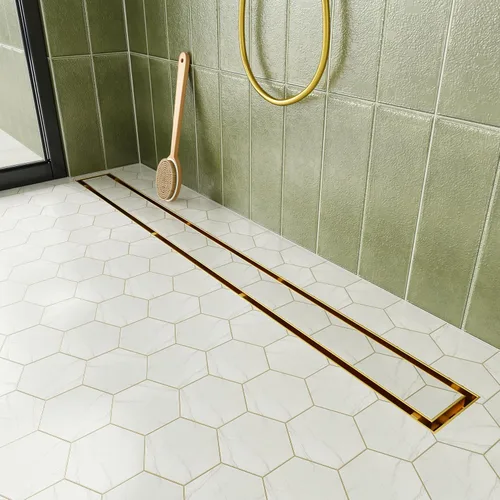 Vista 12 de Neodrain Drenaje de ducha lineal de 18 pulgadas con rejilla de inserción de azulejos, desagüe de suelo de ducha rectangular de acero inoxidable