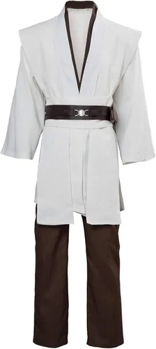 Vista 2 de Disfraz de túnica para hombre túnica con capucha conjunto completo de disfraz de Halloween