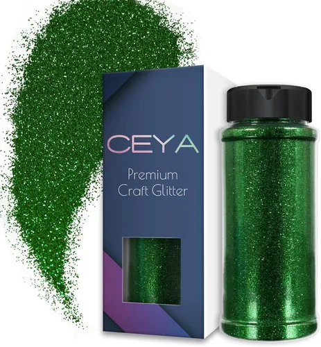 Vista 39 de Ceya Polvo de purpurina ultra fina de 3.8 onzas/110g, Admiral Blue Crafts Glitter de 1/128 pulgadas, 0.008 pulgadas, 0.2mm para slime, resina epoxi