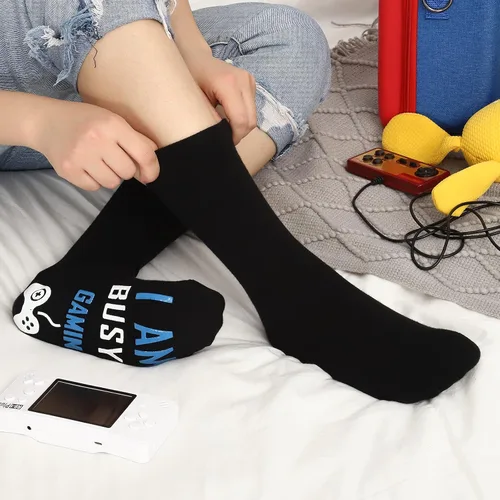 Vista 3 de QAPIZM Do Not Disturb I'M Gaming Socks, Teen Boys Gift Teenage Stocking Stuffers Gamer Sock for Men, Father, Dad, Grandson