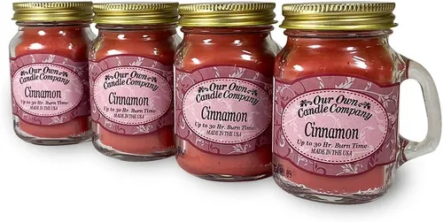 Vista 32 de Grandma's Kitchen - Mini vela perfumada en tarro Mason de Our Own Candle Company, 3.5 onzas (paquete de 4)