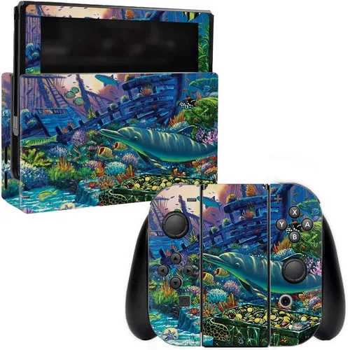 Vista 15 de MightySkins Skin compatible con Nintendo Switch – Delfines nariz de botella Funda protectora de vinilo duradera y única Fácil de aplicar, quitar