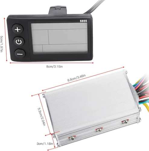 Vista 5 de Controlador de motor eléctrico, 36V-48V Panel de pantalla LCD impermeable Kit de controlador sin escobillas para bicicleta eléctrica Scooter