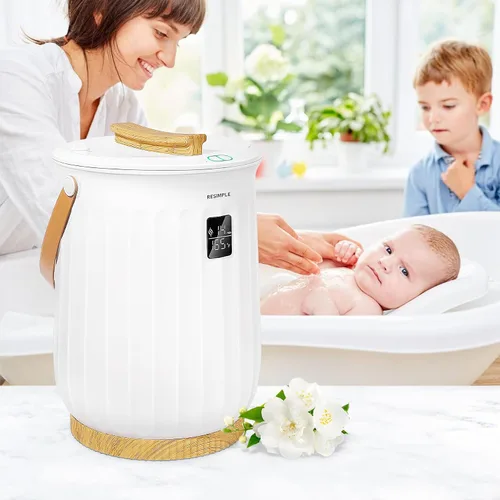 Vista 7 de Calentador de toallas calientes para baño; calentador de toallas de lujo en cubo; calentador de mantas de spa de gran capacidad de 20L; diseño