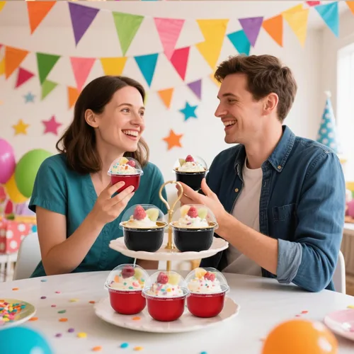 Vista 8 de Hacaroa 100 tazas de papel de aluminio para hornear con tapas de cúpula, forros desechables para cupcakes de 6 onzas, recipientes reutilizables