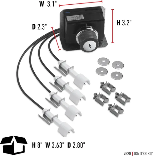 Vista 6 de Weber 7629 kit de encendido para parrilla de gas Genesis modelo 330