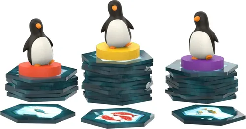 Vista 3 de Hey, That's My Fish! Juego de mesa - Un juego estratégico de aventura de pesca de pingüinos, divertido juego familiar para niños y adultos, a partir