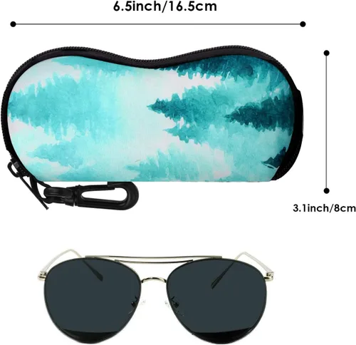 Vista 200 de MoKo - Estuche suave, ultra ligero, de neopreno, para lentes de sol, con cremallera y clip para cinturón