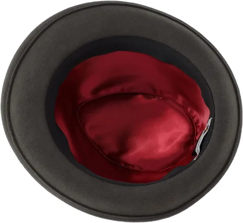 Vista 26 de Home Prefer Sombrero de invierno de fieltro de lana para hombre Sombrero de ala corta Fedora