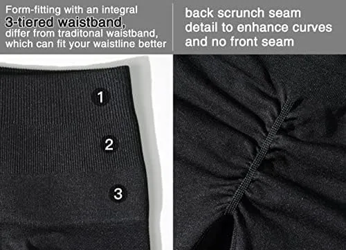 Vista 5 de YEOREO Pantalones cortos de entrenamiento sin costuras para mujer, cintura alta, intensifican correr, yoga, gimnasio, entrenamiento
