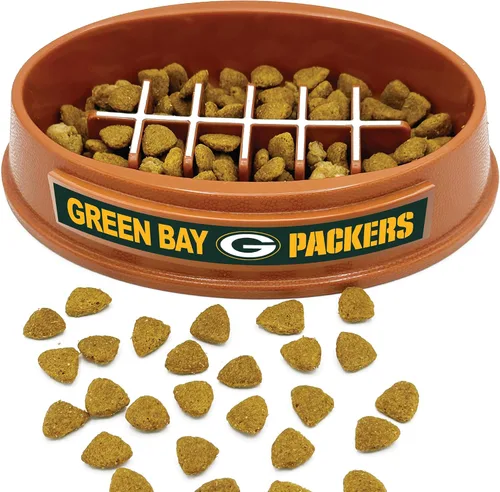 Vista 9 de NFL Super-Bowl Philadelphia Eagles - Cuenco de alimentación lenta para perros y gatos. Diseño de fútbol para una digestión saludable. Antideslizante