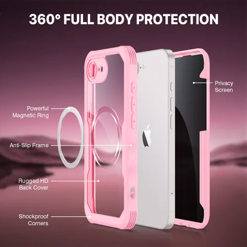 Vista 436 de CENHUFO Funda de privacidad para iPhone 11 Pro, funda de cuerpo completo con protector de pantalla de privacidad de vidrio templado 9H integrado