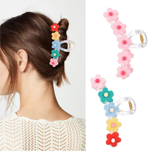 Vista 9 de Grandes pinzas de mandíbula de metal antideslizantes con mariposa brillante para mujeres - Agarre fuerte y bonito, accesorios para el cabello