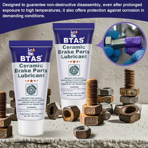 Vista 5 de BTAS Grasa de freno para lubricante de piezas de freno,Pinza deslizante pasador y lubricante de almohadilla,Grasa de freno de silicona de cerámica